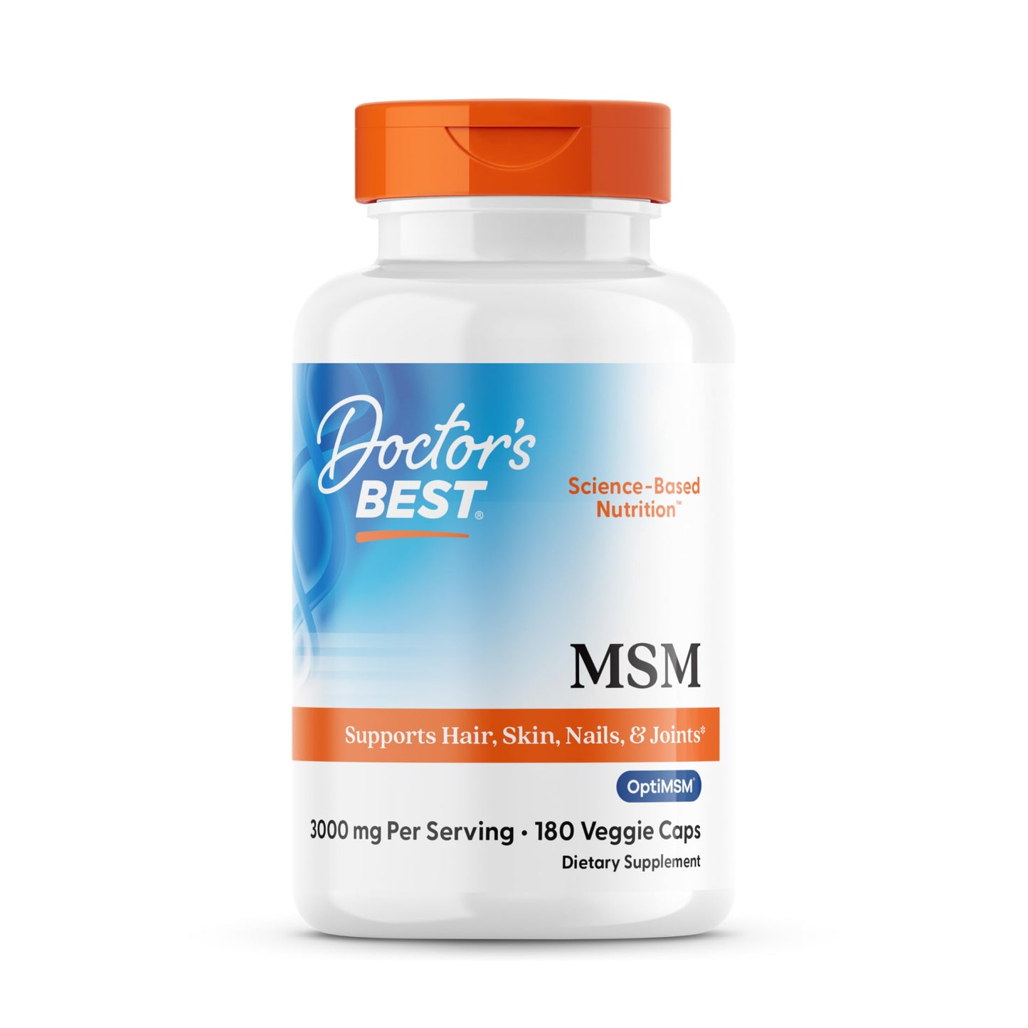 Doctor's Best MSM Supplement Capsules, 180 Count