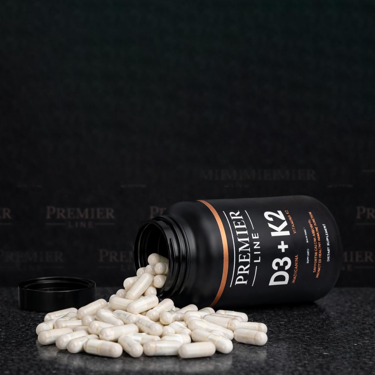 PREMIER LINE Vitamin D3 + K2 Supplement Softgels, 60 Count