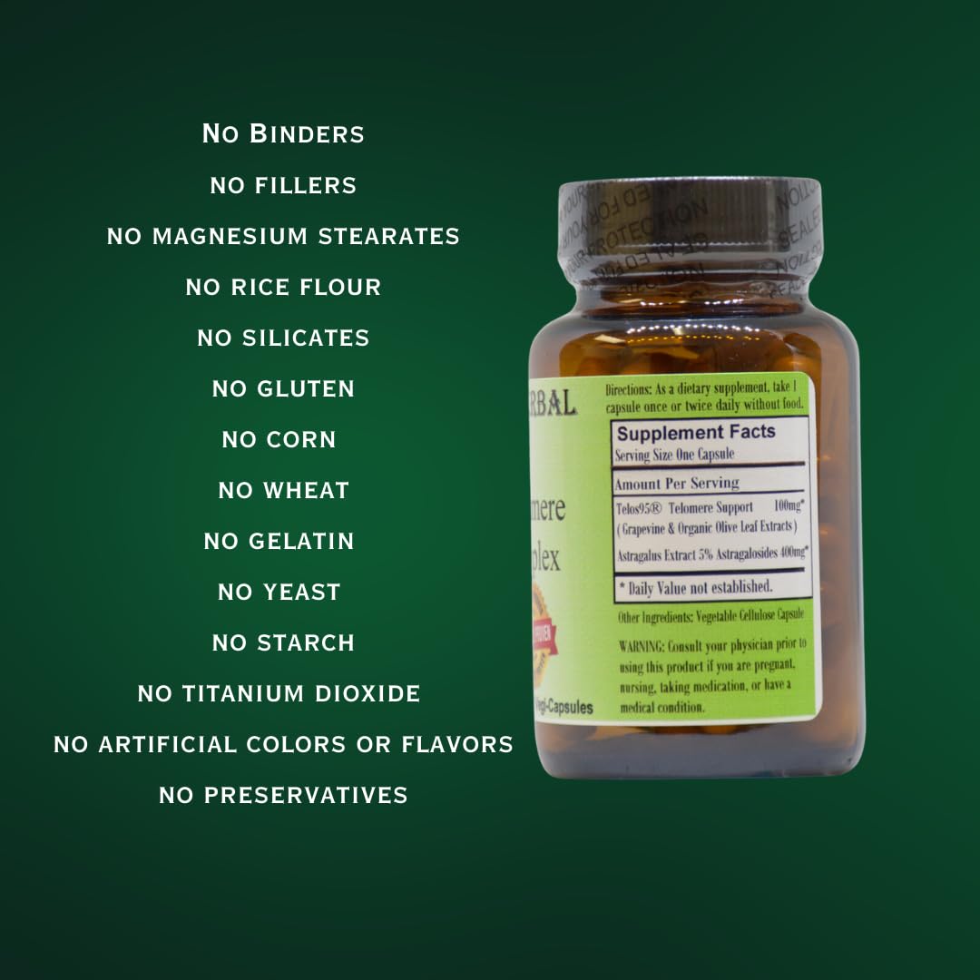 Barlowe's Herbal Elixirs Telos95 Telomere Support Complex Powder 60 Count