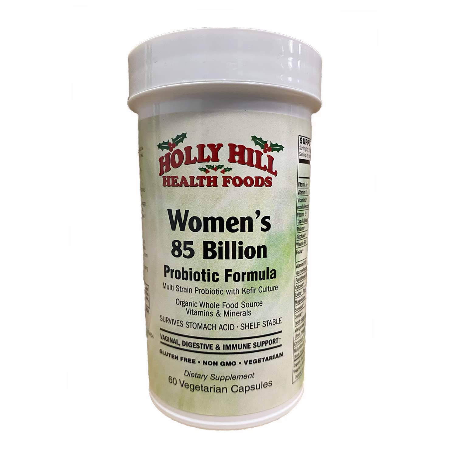 Holly Hill Health Foods Women's 85 Billion Probiotic Formula Capsules 60 Count