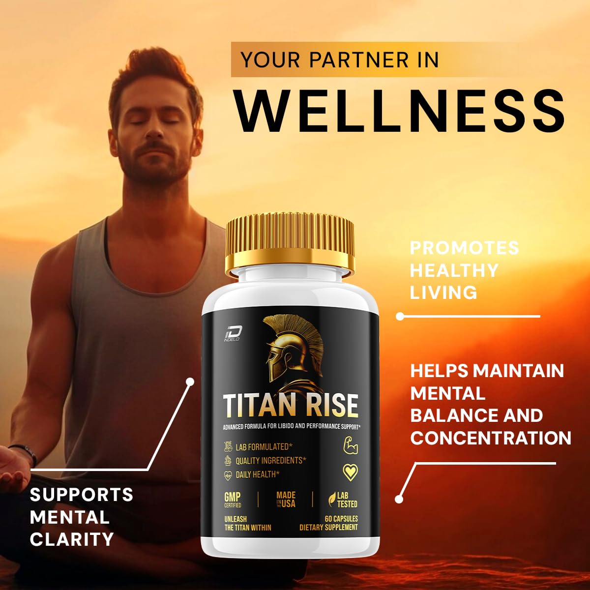 Indelo Titan Rise Capsule 120 Capsules
