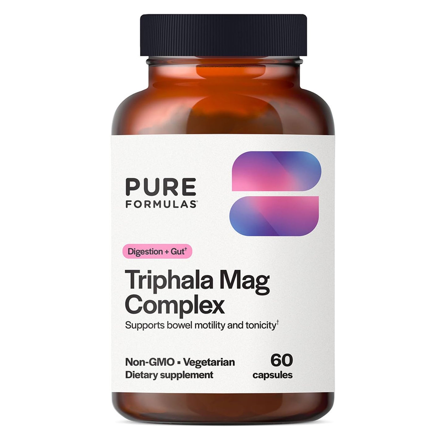 PureFormulas Triphala Magnesium Complex Digestive Supplement, 60 Capsules