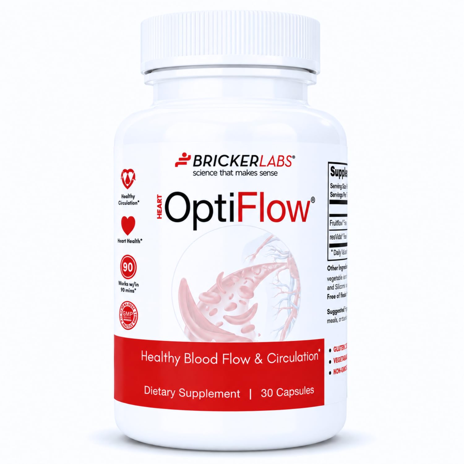 Bricker Labs OptiFlow Blood Circulation Vitamins 30 Capsules