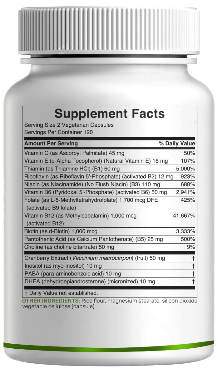 DEAL SUPPLEMENT Methylated B Complex for Women 240 Vegetarian Capsules