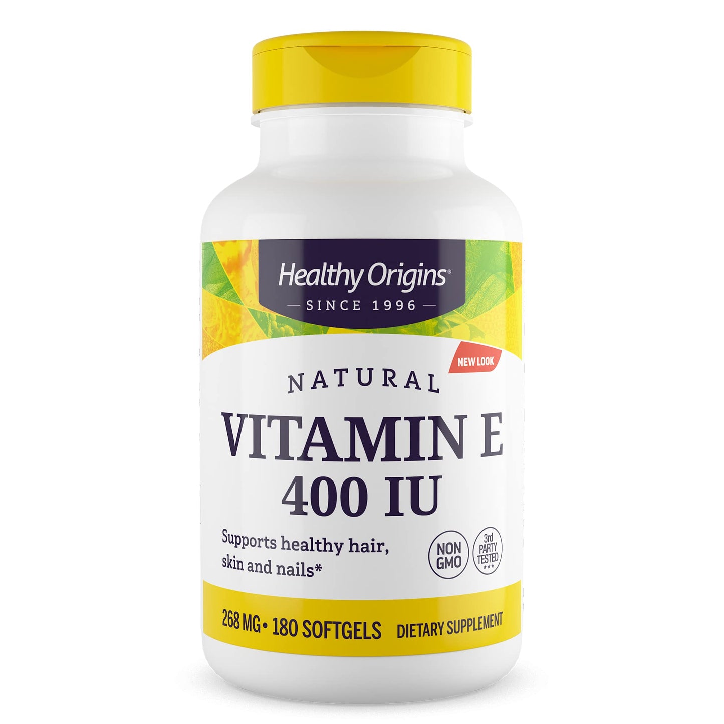 Healthy Origins Vitamin E 400 IU Natural Mixed Tocopherols Softgels 180 Count