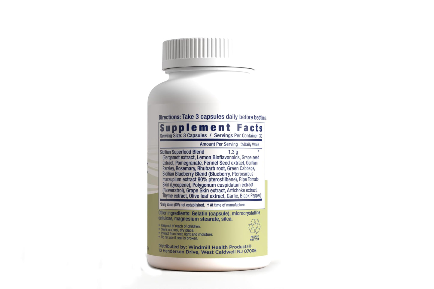 Windmill Centurion Healthy to 100 Mediterranean Superfood & Antioxidant Blend Capsule 90 Count