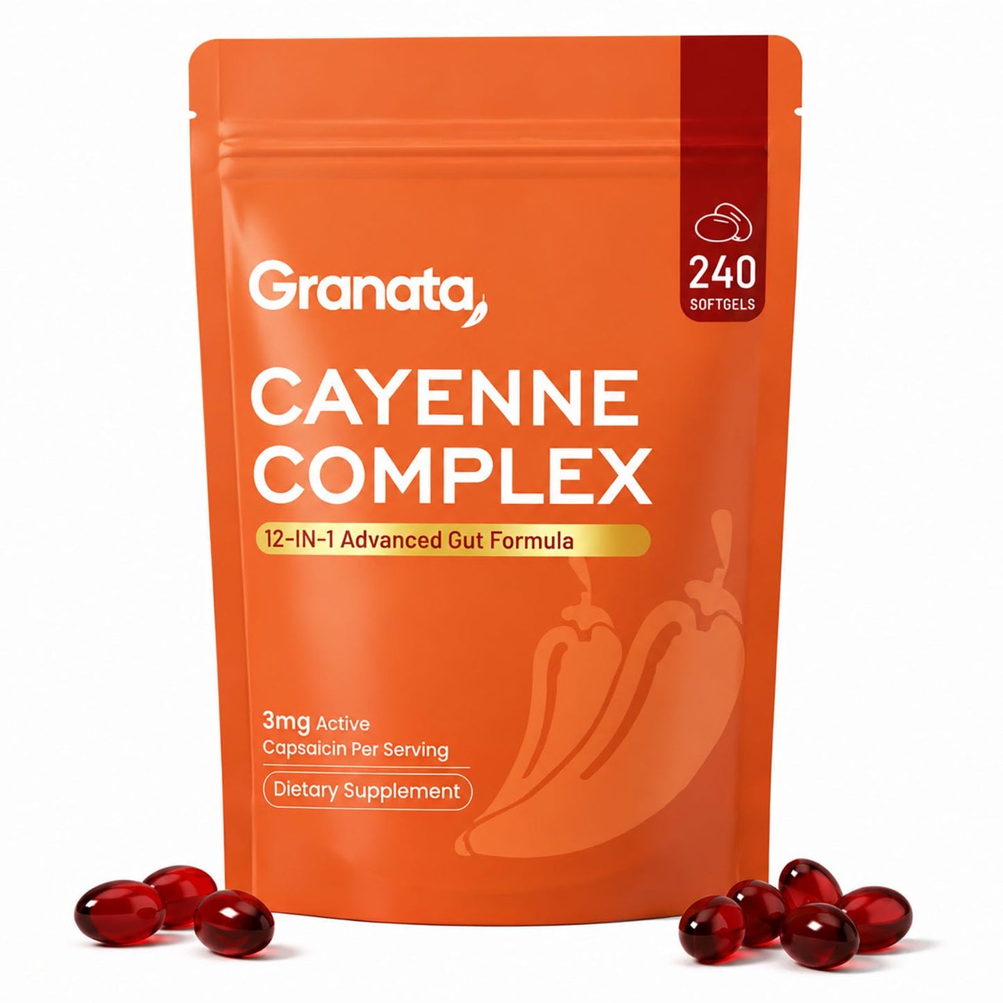 LumiLight Granata Cayenne Pepper Softgels 240 Count