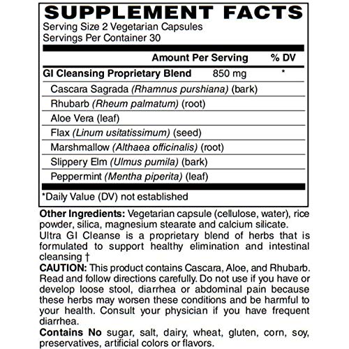 BariatricPal Ultra GI Cleanse Vegetarian Capsules, 60 Count
