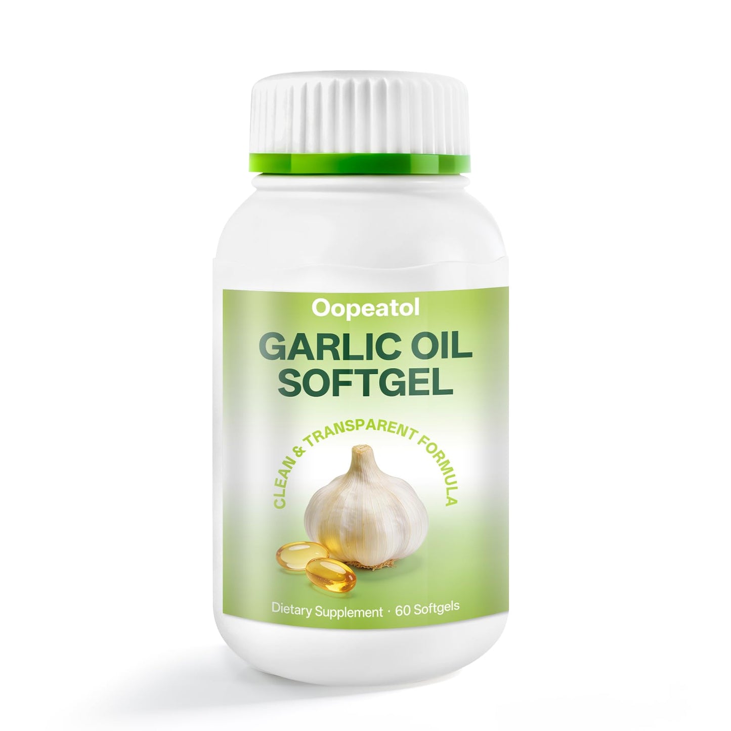 Oopeatol Garlic Oil Softgels with Naturally Derived Allicin, 60 Softgels
