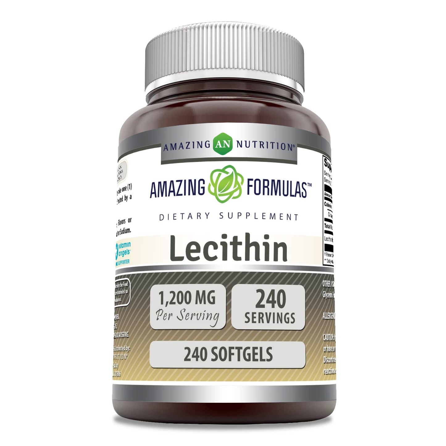 Amazing Nutrition Lecithin 1200 Mg Softgels, 240 Count