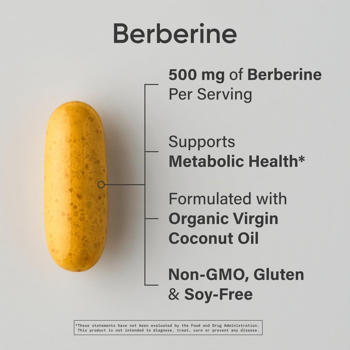 Sports Research Berberine 500mg with Coconut Oil Capsule 90 Count