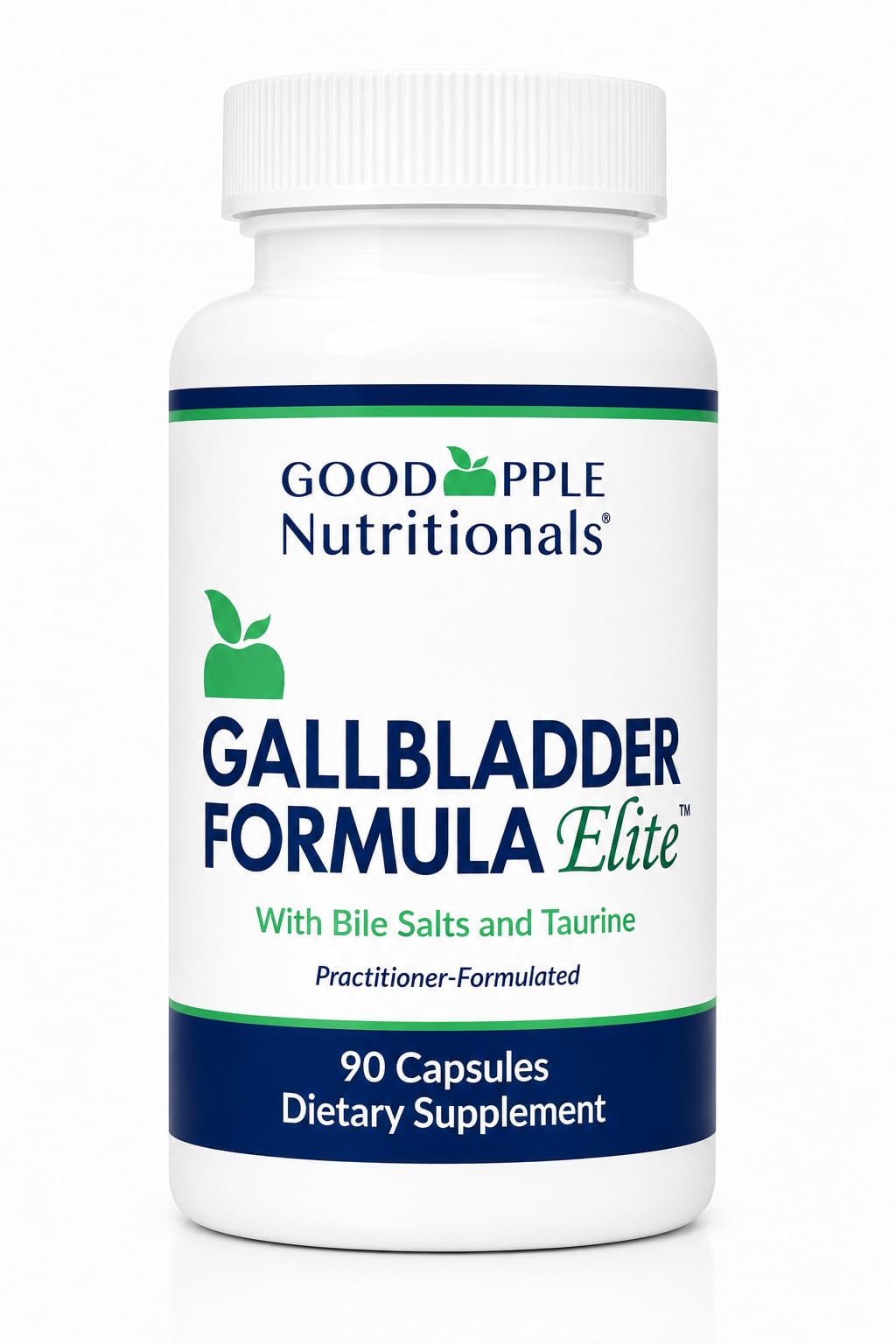 GOODAPPLE NUTRITIONALS Gallbladder Formula Elite – Ox Bile Salts, Taurine & Digestive Enzymes for Healthy Fat Digestion, Bile Flow & Digestive Comfort, 90 Capsules