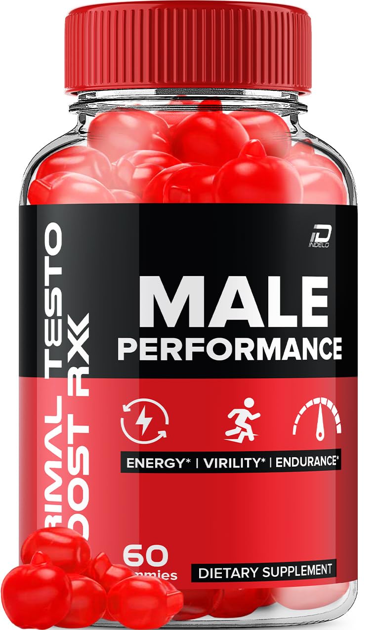 Indelo Primal Testo Boost RX ACV Gummies, 60 Gummies