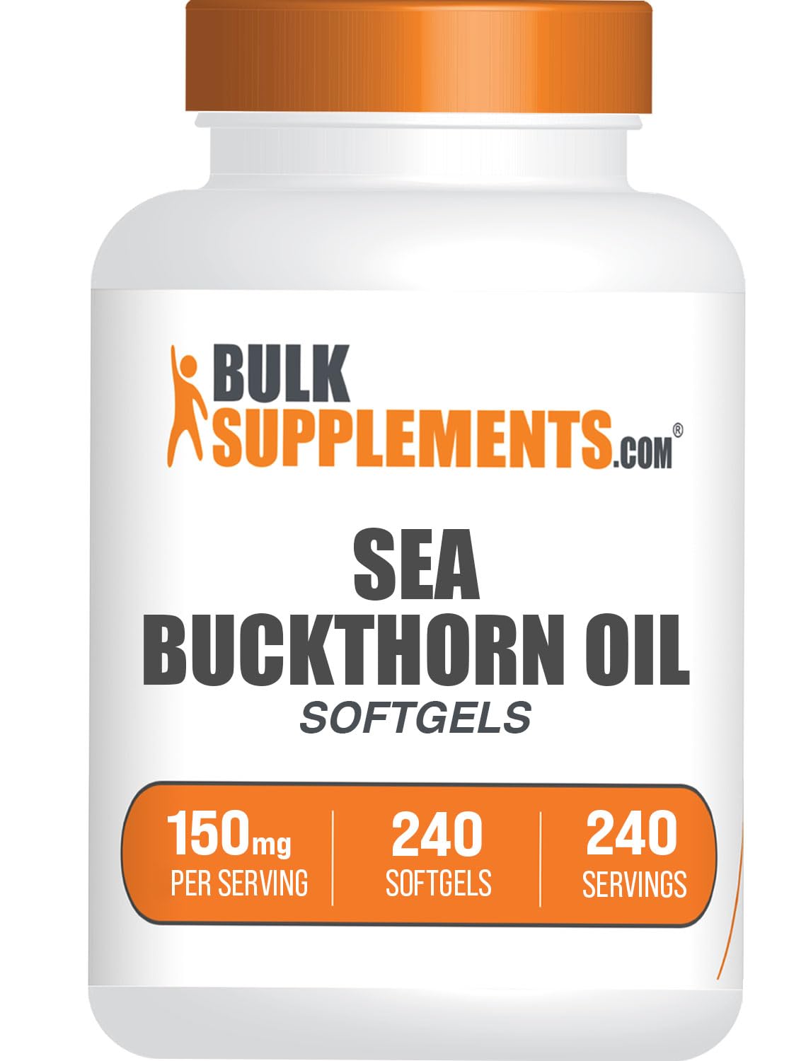 BulkSupplements Sea Buckthorn Oil Softgels 240 Softgels