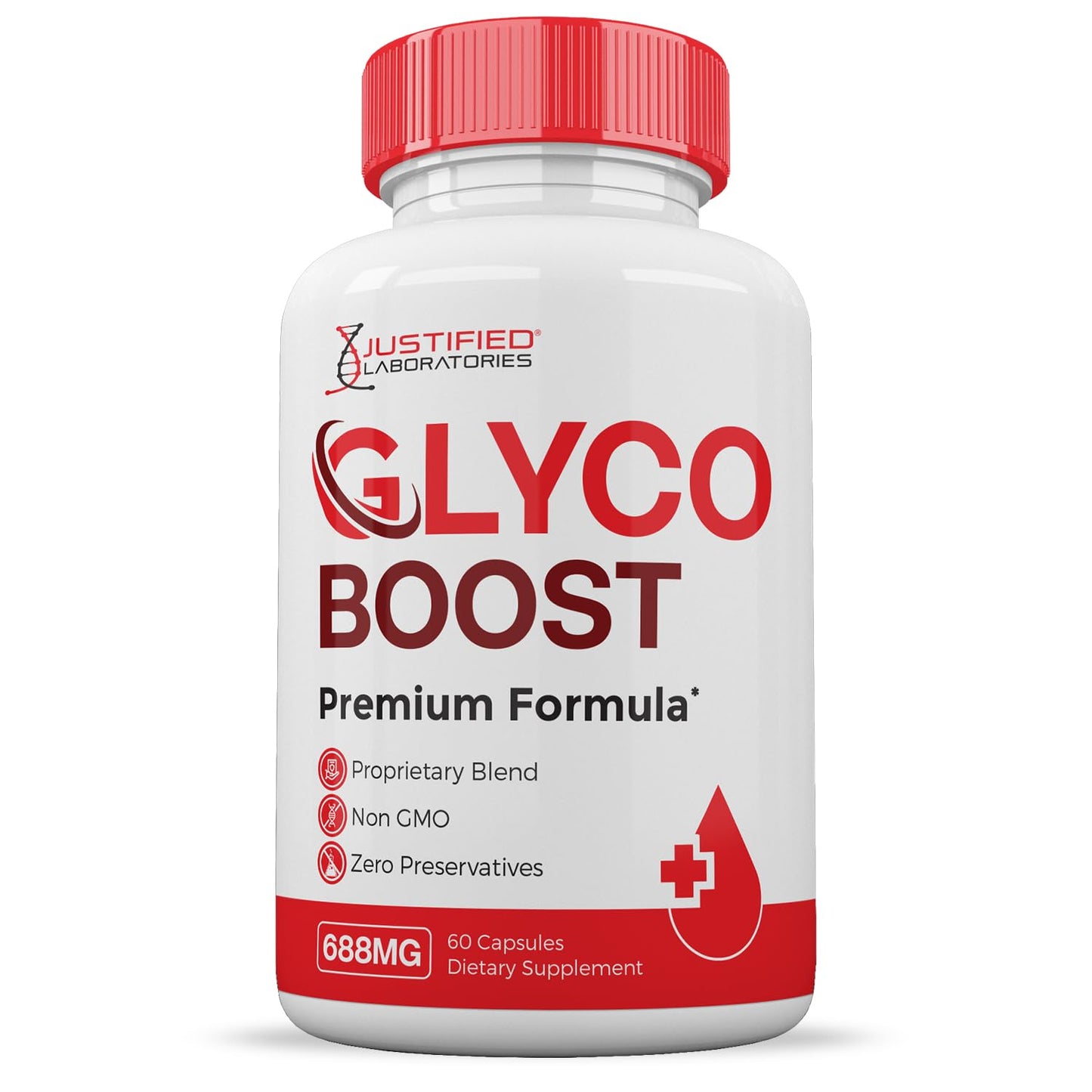 Justified Laboratories Glyco Boost 688MG Glycogen Support Premium Formula Glycoboost Gluco Support, Capsules, 120 Capsules
