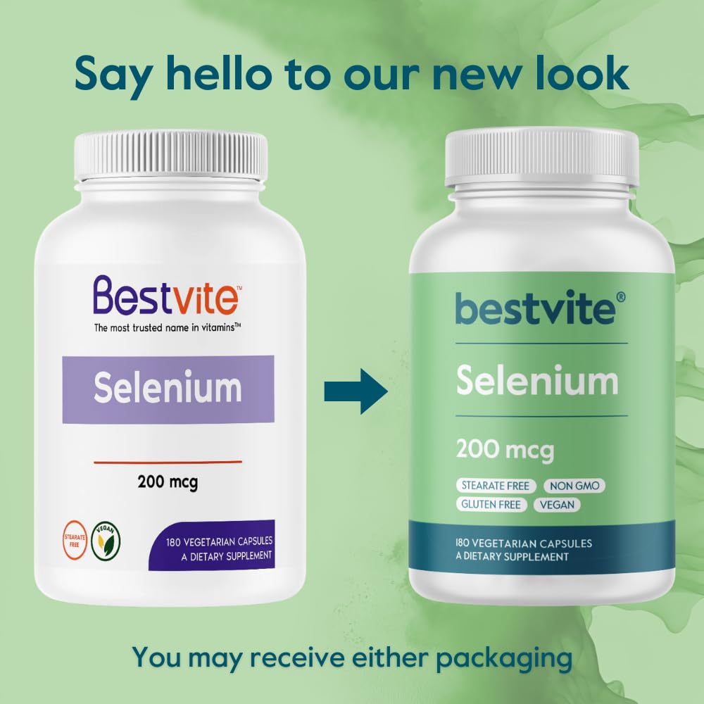 BESTVITE Selenium 200mcg Capsules 180 Count