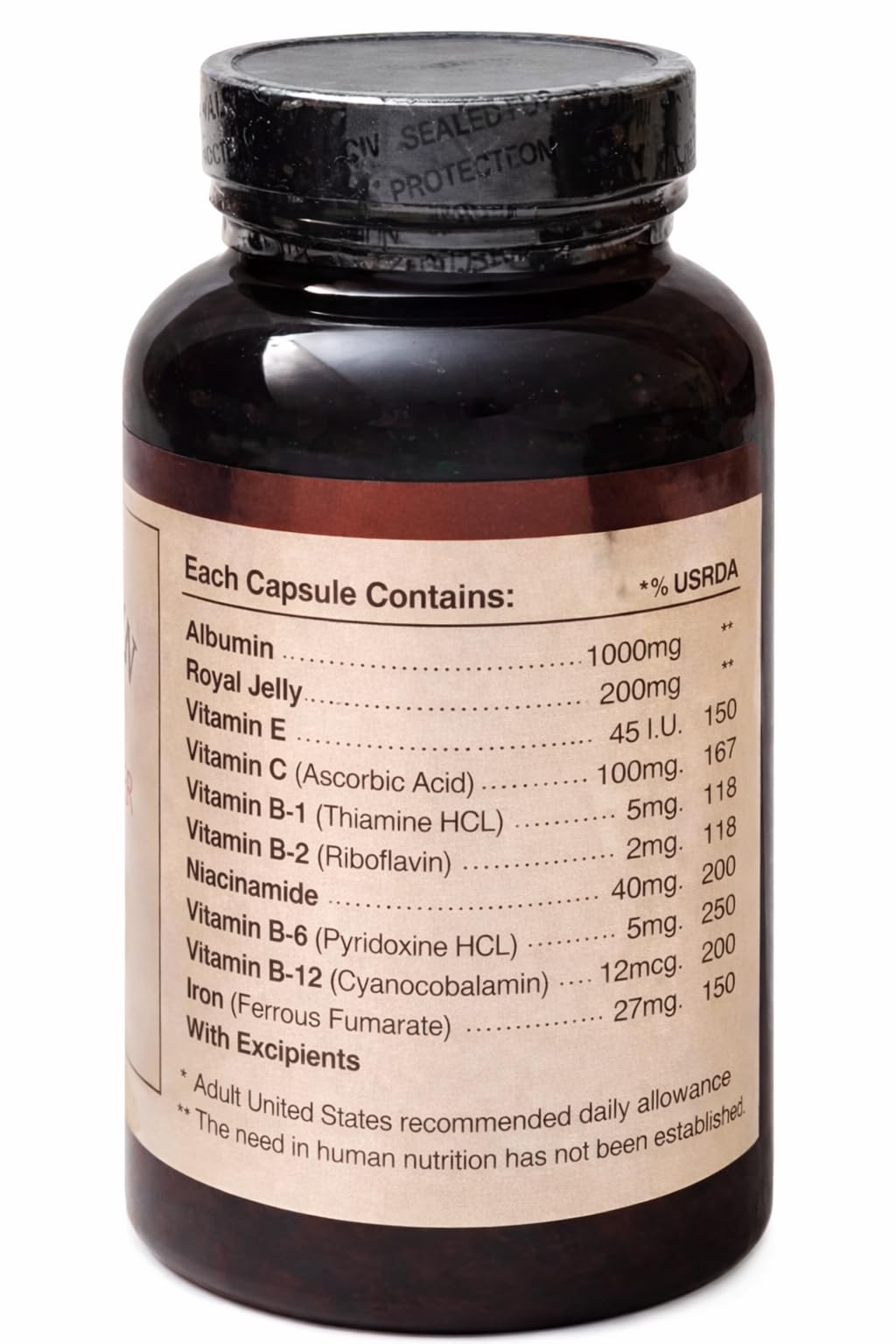 Nature-Bio Albumin Forte Royal Jelly Softgel, 200 Count