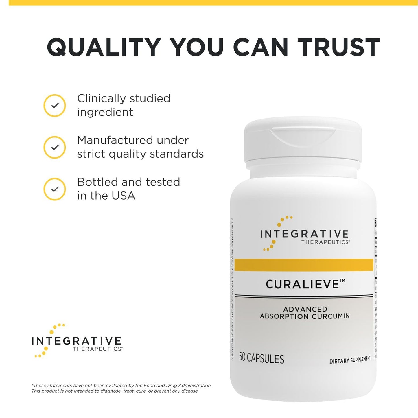 Integrative Therapeutics Curalieve Curcumin Formula for Antioxidant Support 60 Capsules