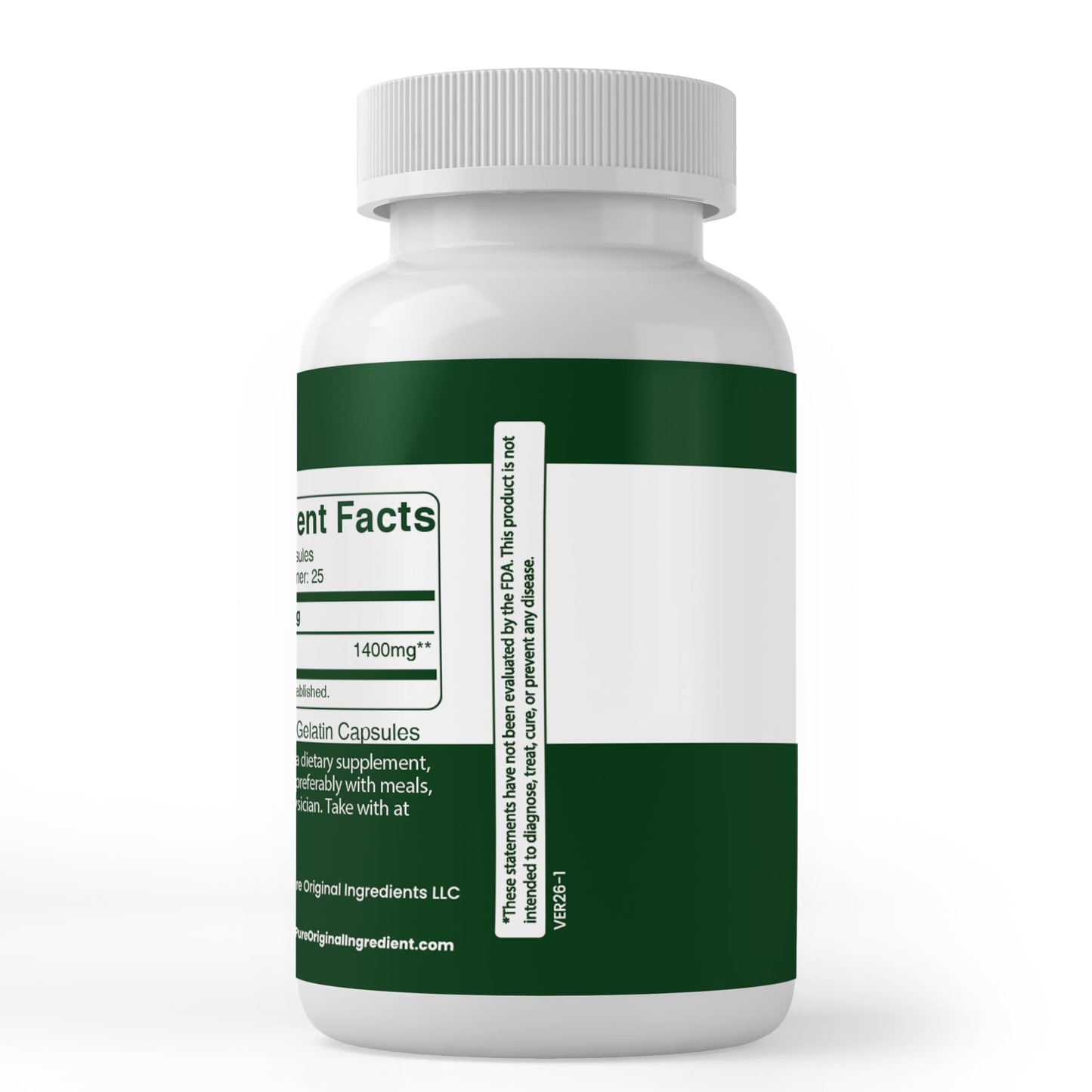 PURE ORIGINAL INGREDIENTS Spirulina Capsules 100 Count