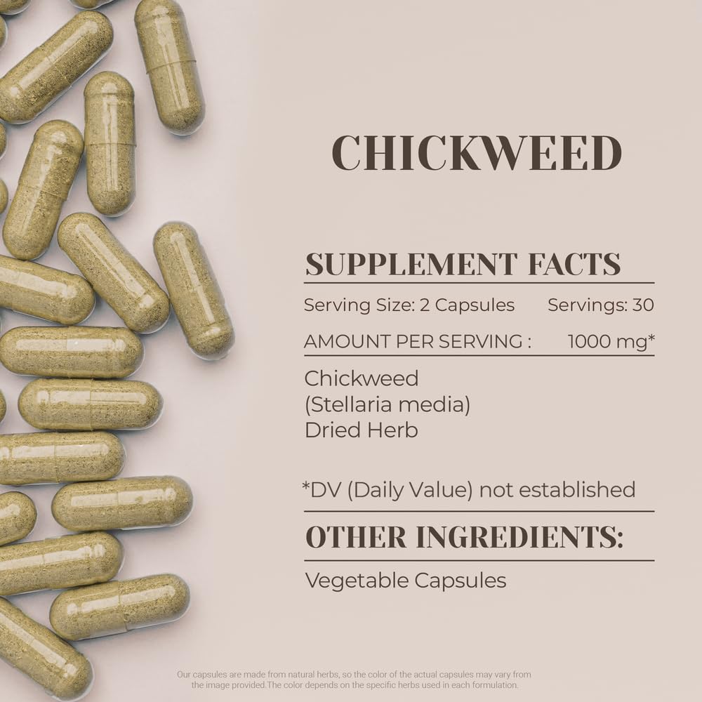 Garden Organics Chickweed Capsules 60 Count