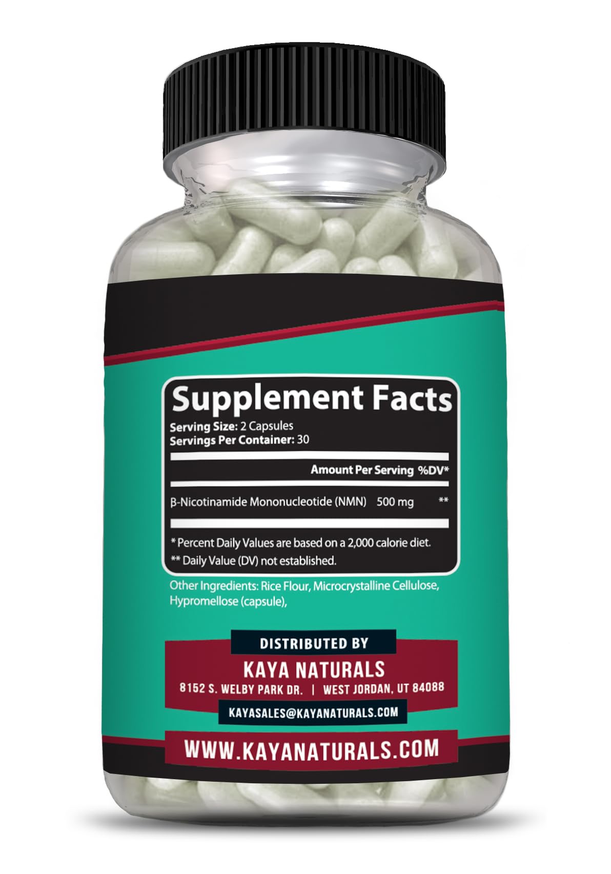 Kaya Naturals NMN 500mg Capsule, 60 Count