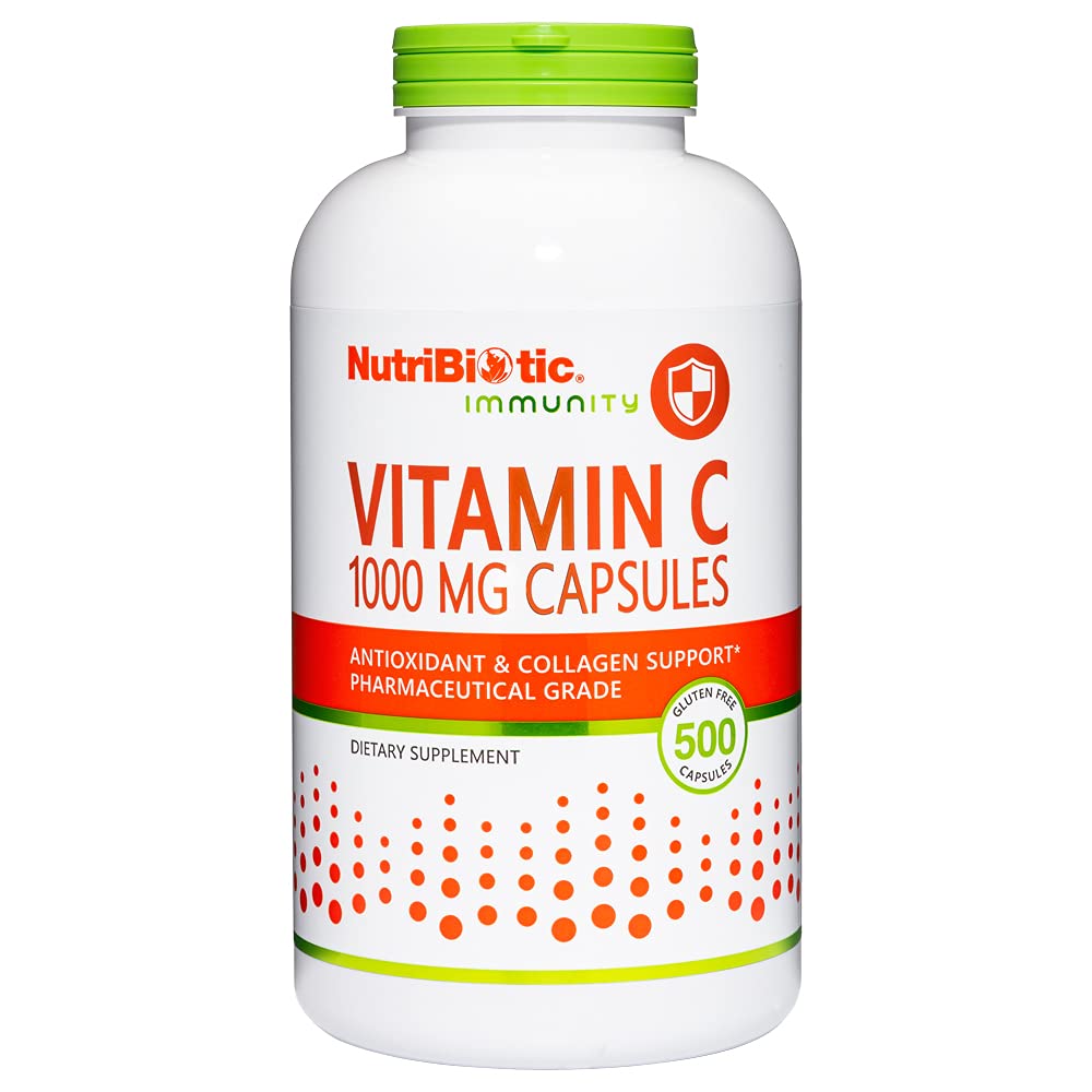 NutriBiotic Vitamin C 1000 Mg Capsules, 500 Count