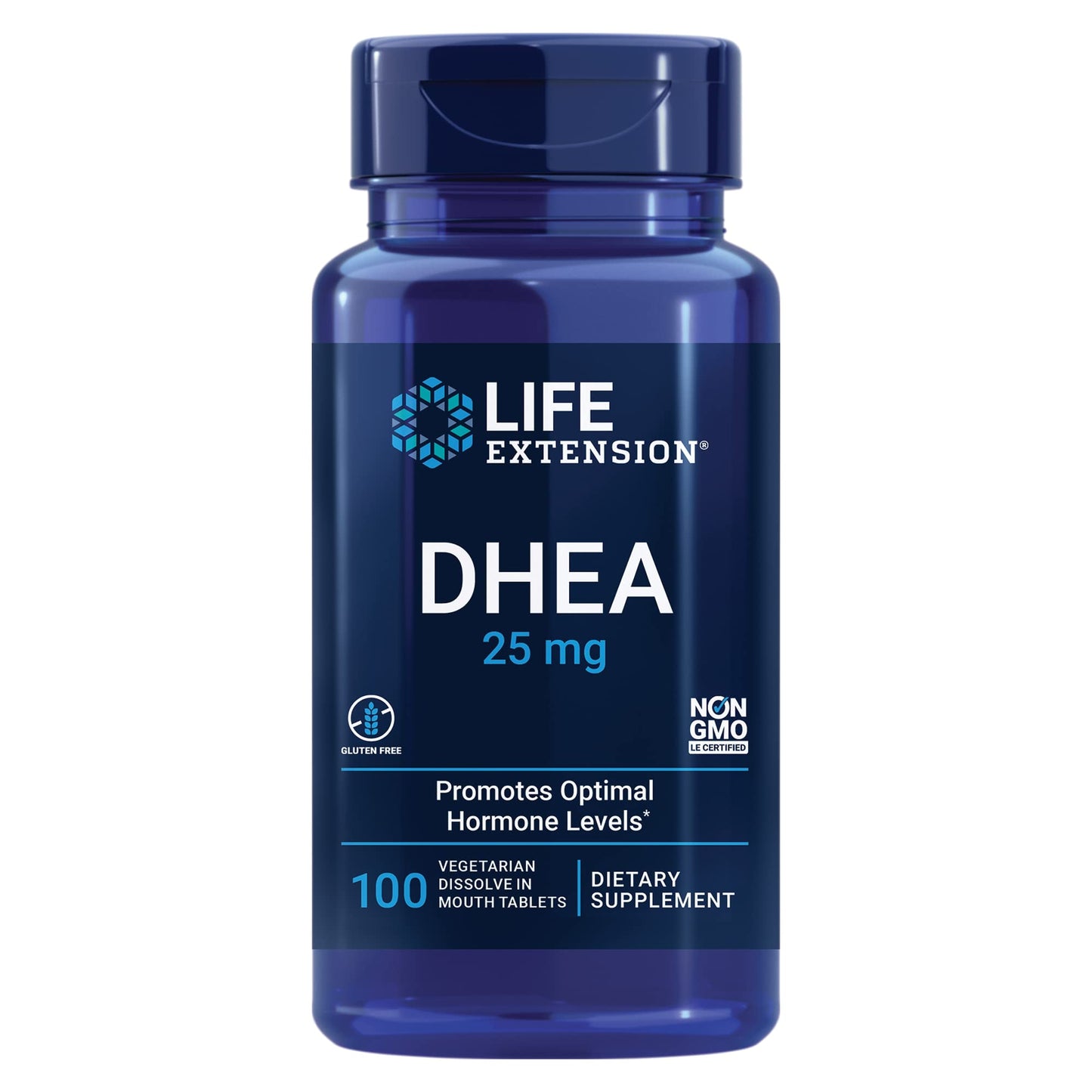 Life Extension DHEA Hormone Balance & Magnesium for Heart Health, Bone Support, 200 Tablets