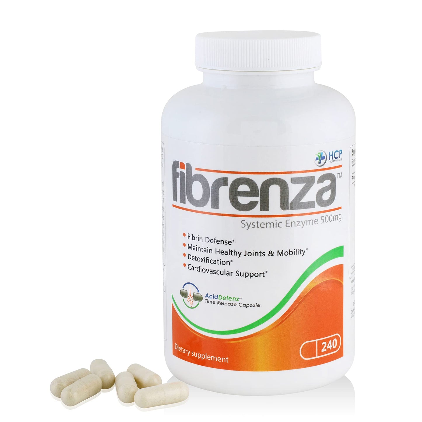 HCP Formulas Fibrenza Systemic Enzyme Complex with Fibrinolytic & Proteolytic Enzymes Capsule 240