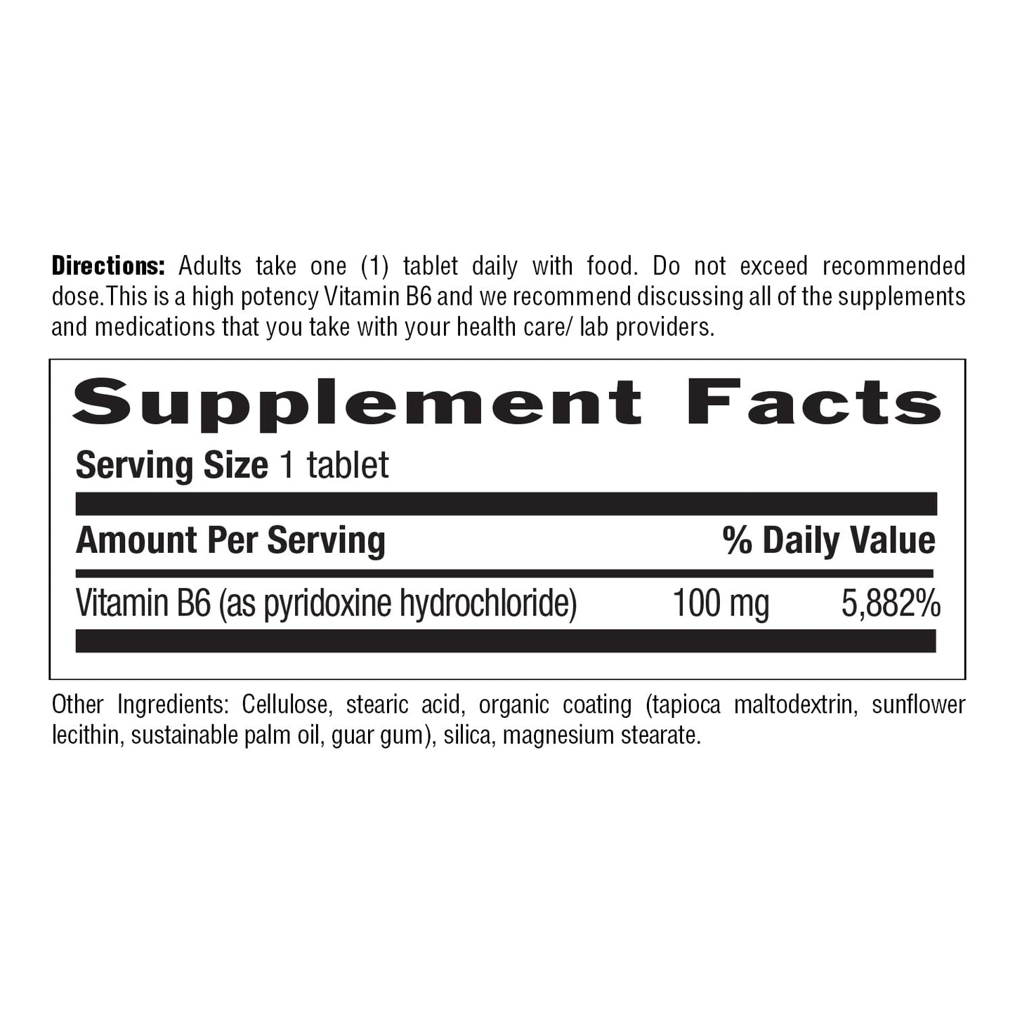 Country Life Vitamin B-6 Capsules, 100 Count