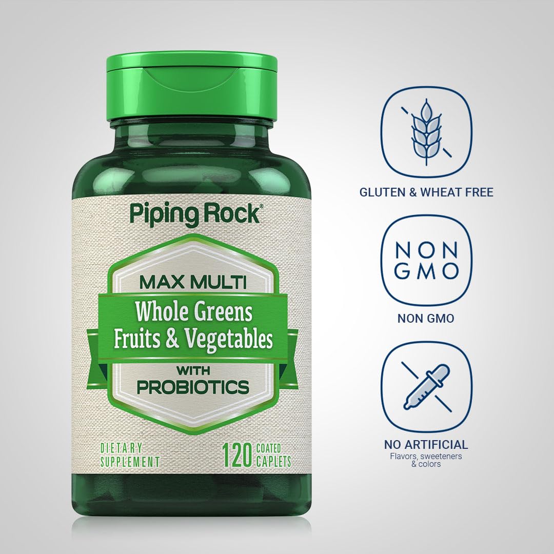 Piping Rock Fruits and Veggies Supplement Caplets 120 Count