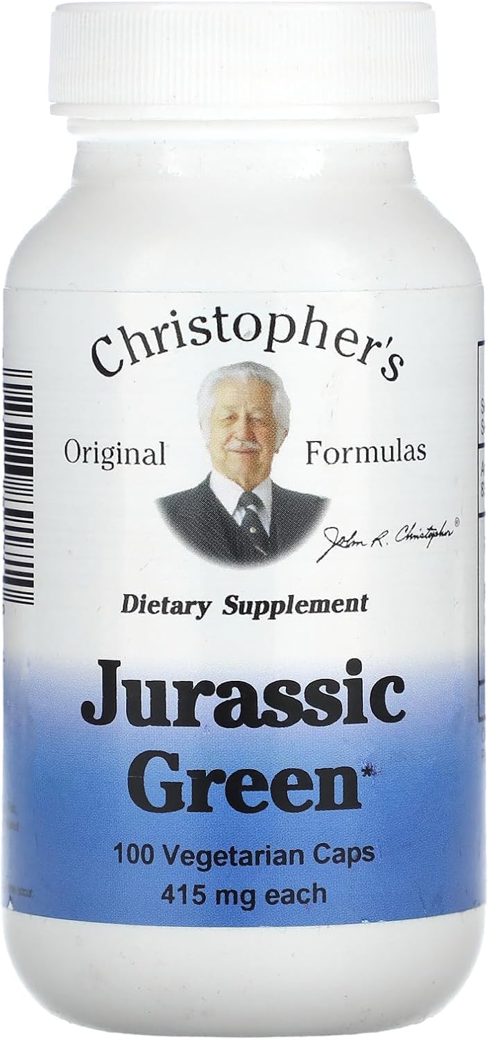 Christopher's Original Formulas Jurassic Green 415 mg Vegetarian Capsules, 100 Count
