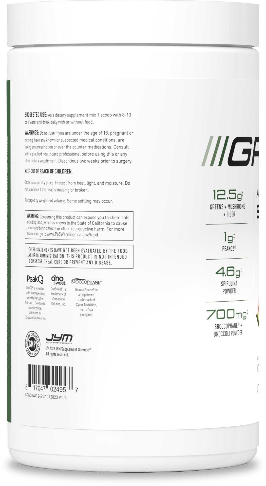 JYM Supplement Science Greens Super Food Powder 15.6 Ounce