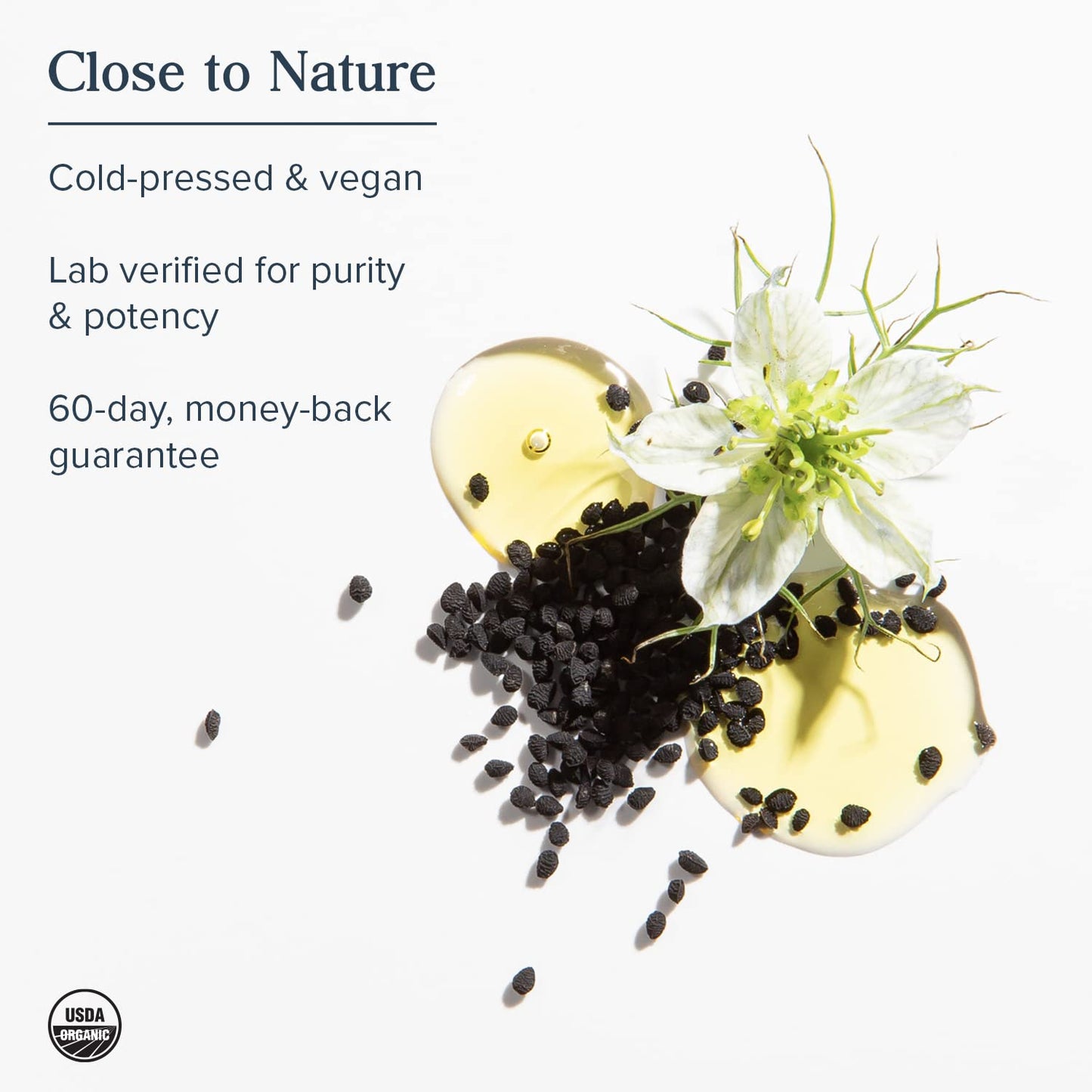 Heritage Store Black Seed Oil Capsules 650mg, 90 Count