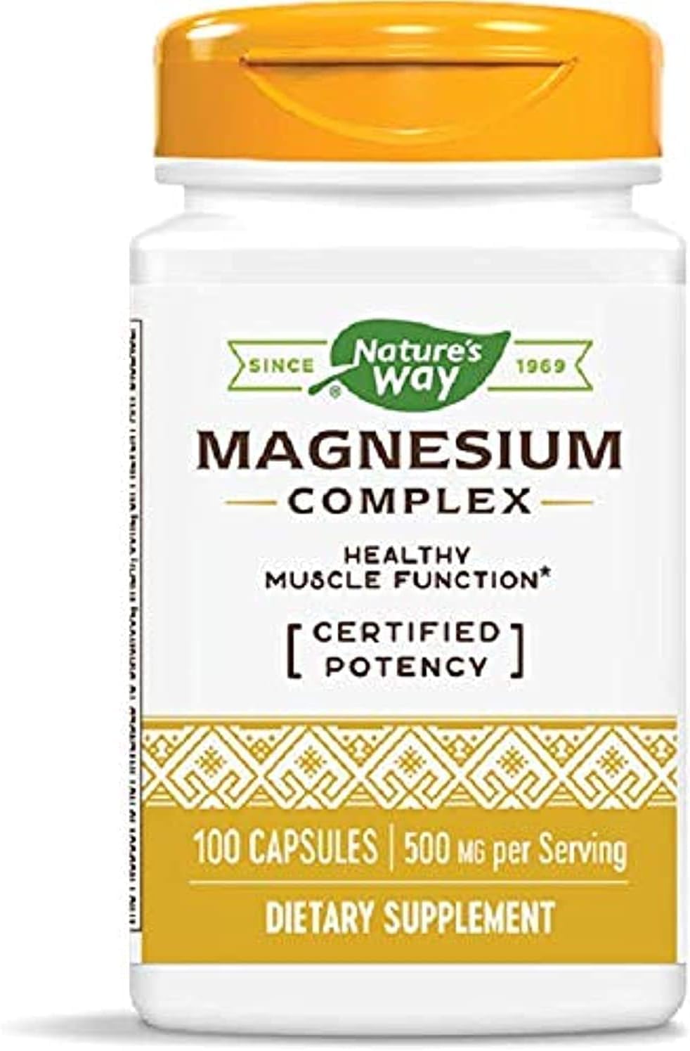 Nature's Way Premium Magnesium Complex Supplement Capsules 100 Count