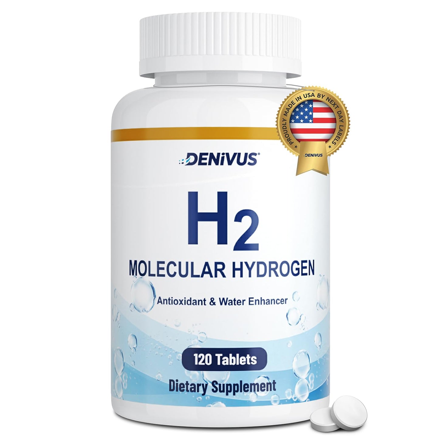Denivus Hydrogen Water Capsules with Magnesium, 120 Capsules