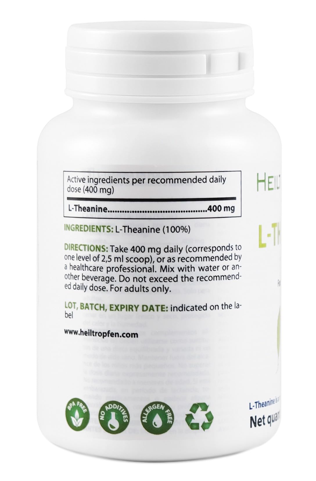 Heiltropfen L-Theanine Powder 3.5 Ounce