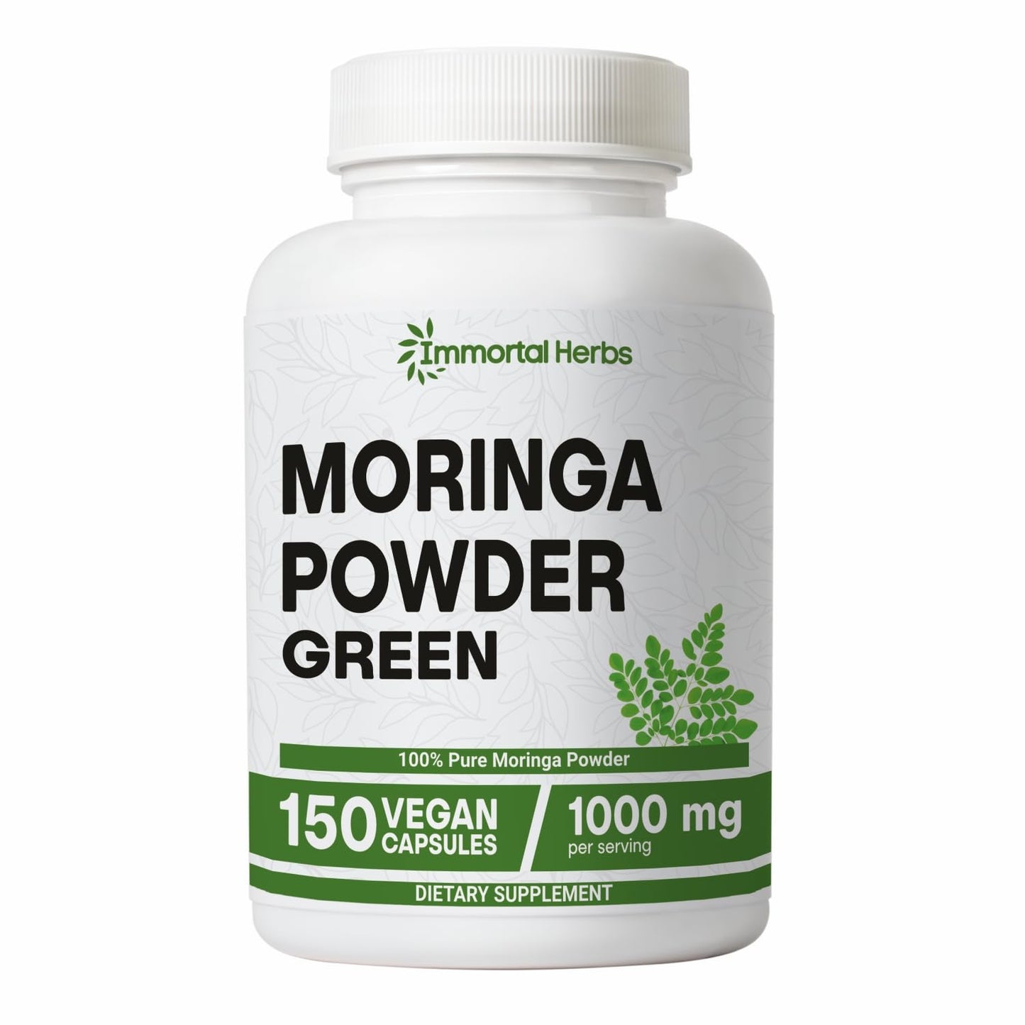 Immortal Herbs Moringa Capsules 150 Count