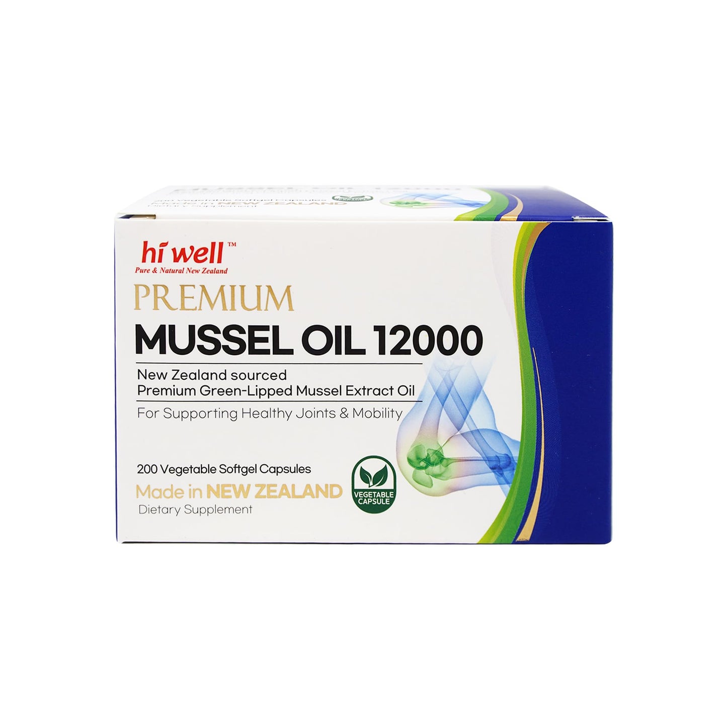 Hi Well Pure & Natural New Zealand Green-Lipped Mussel Oil Softgels 400 Count
