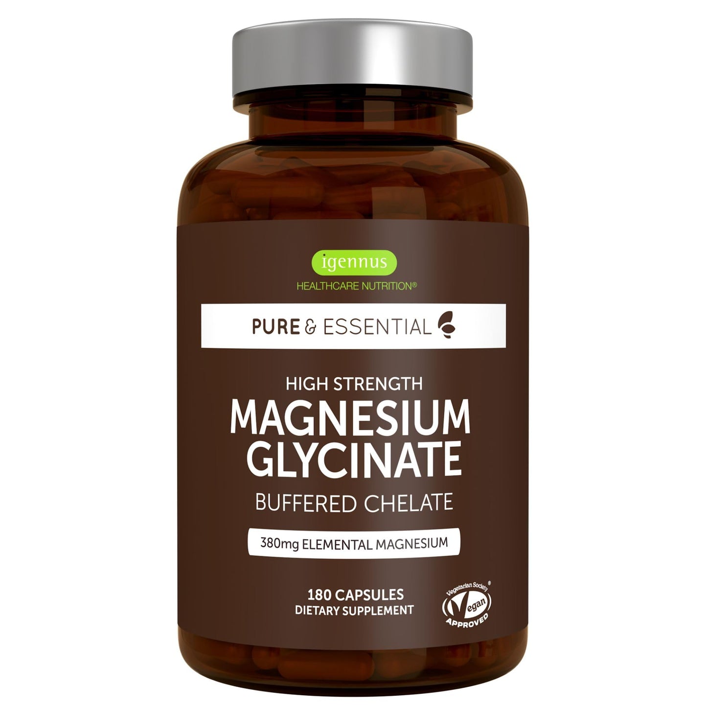 Igennus Healthcare Nutrition Chelated Magnesium Glycinate Capsules 180 Capsules