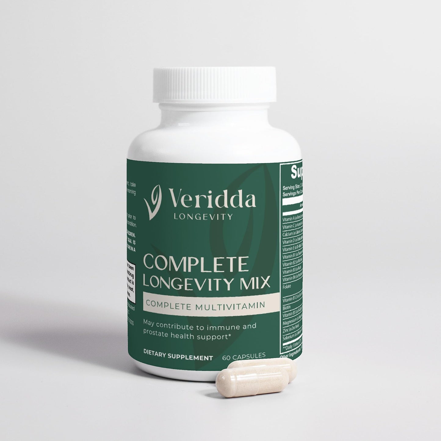 Veridda Longevity Complete Longevity Mix Multivitamin Capsules, 60 Count
