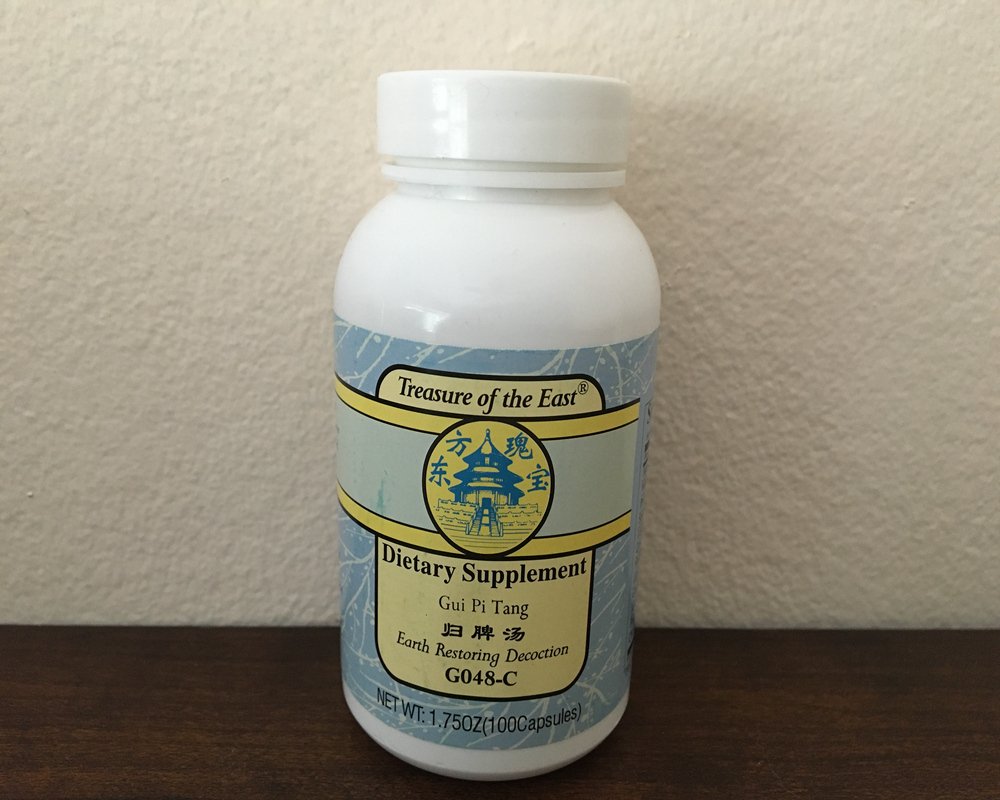 Treasure of the East Gui Pi Tang Earth Restoring Decoction Concentrate Extract Capsules 100