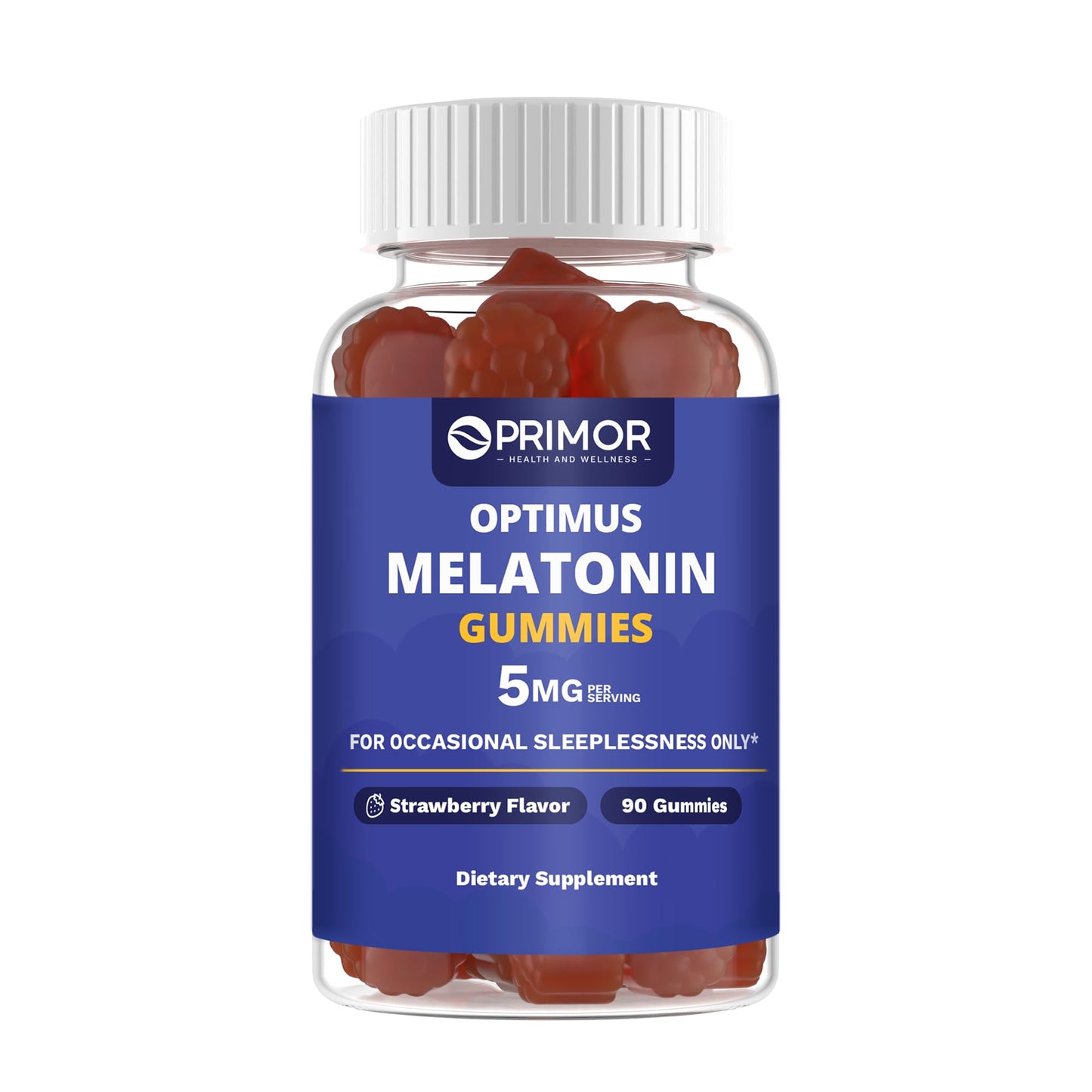 Optimus Weight Melatonin Gummies Maximum Strength 5 mg Per Serving 90 Gummies