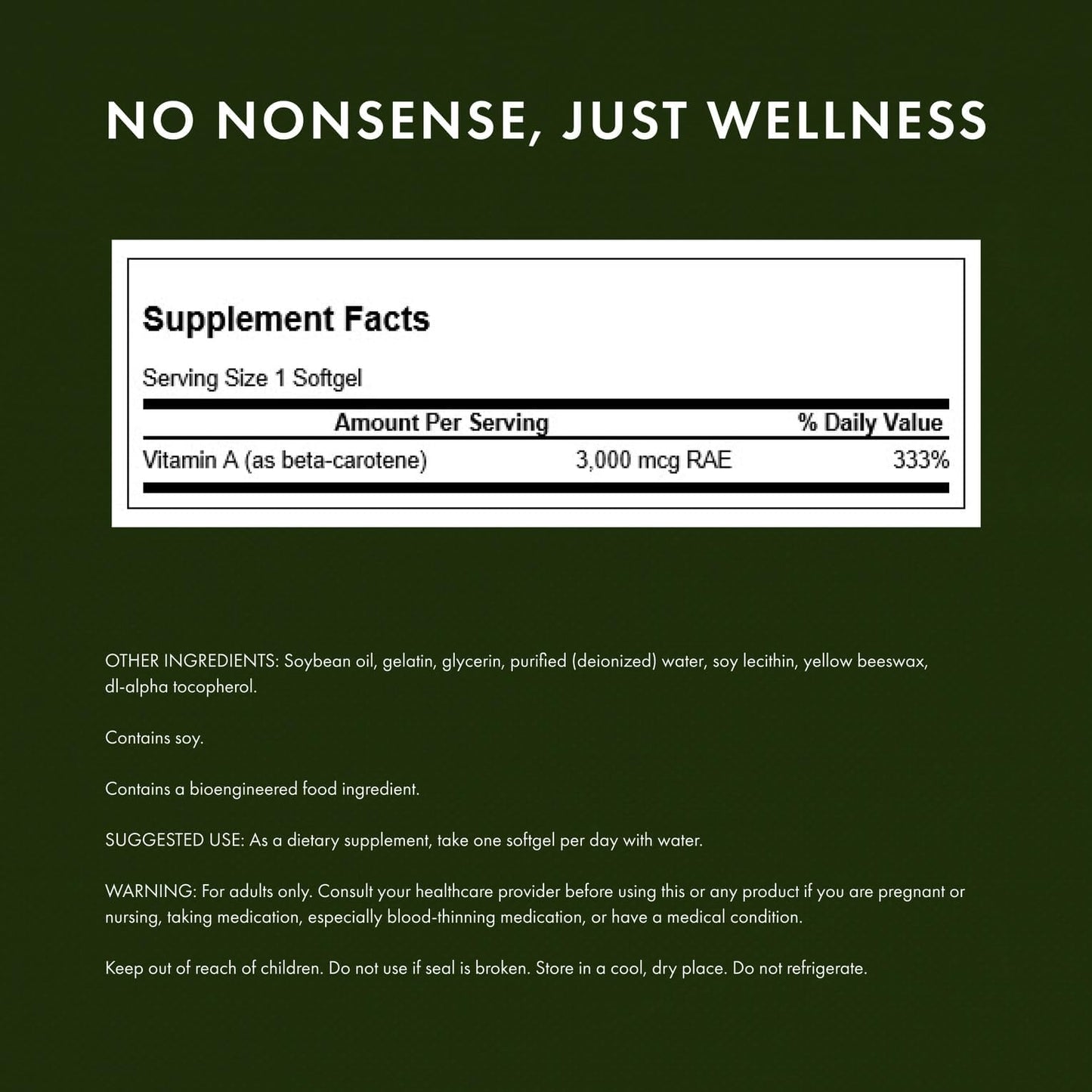 Swanson Beta-Carotene Softgels 500