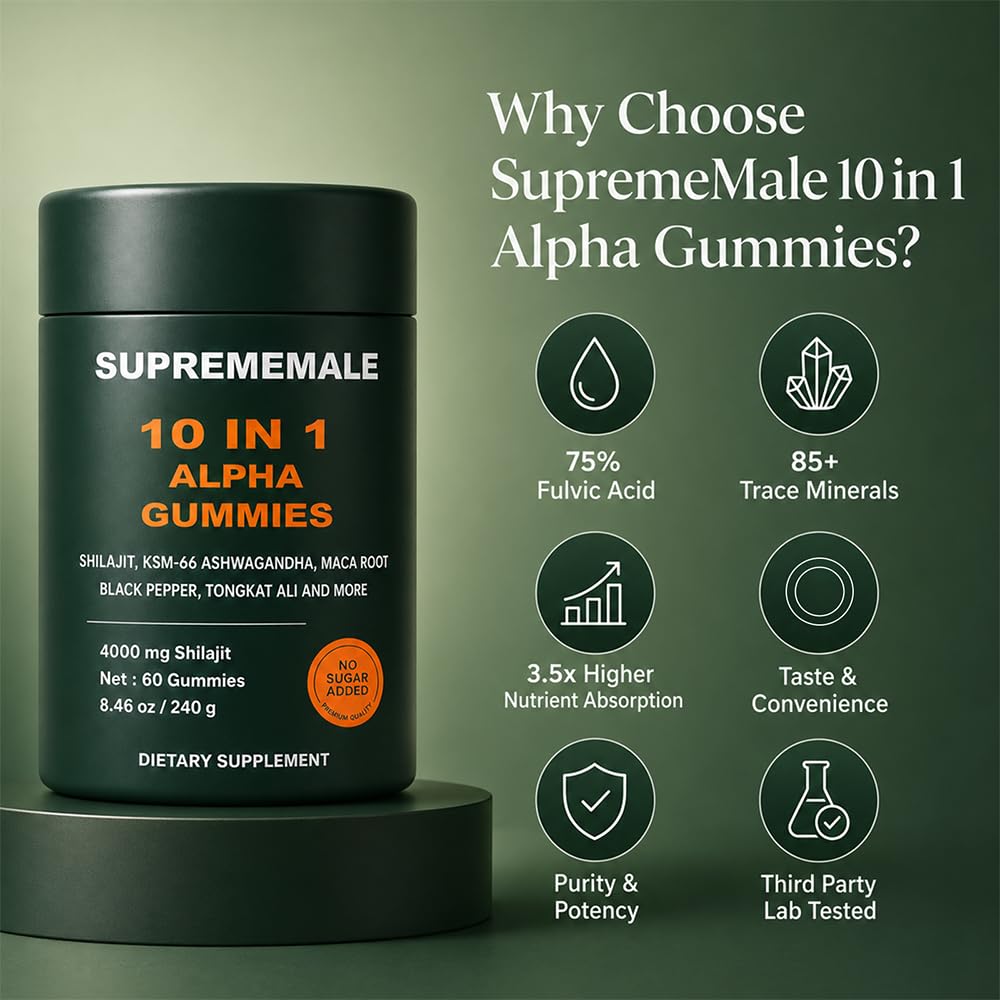 TOGOLIUN Supreme Male Alpha Gummies, 60 Gummies