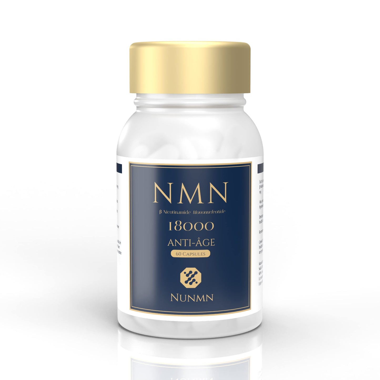 NUNMN NMN 18000 NAD+ Nicotinamide Mononucleotide Capsule, 60 Count