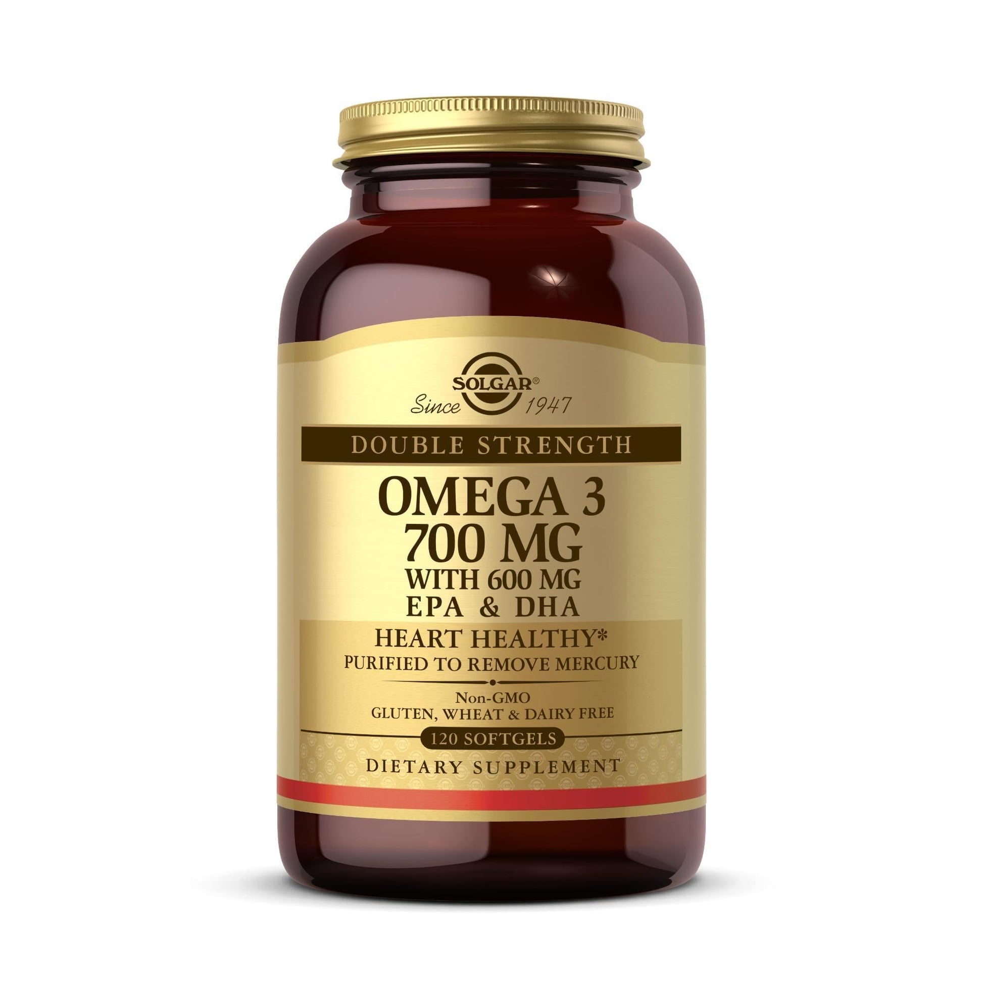Solgar Double Strength Omega-3 700 mg Softgels, 120 Count