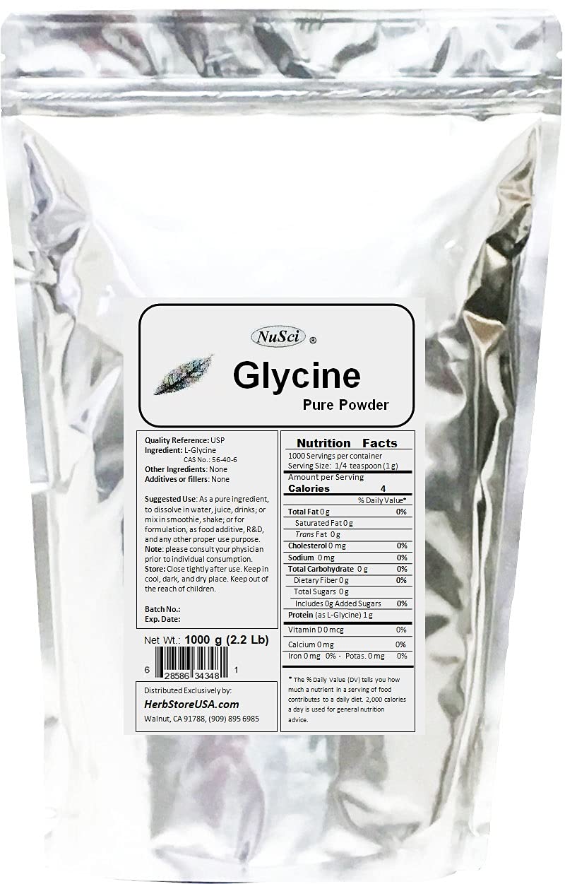 NuSci Pure Glycine Bulk Powder 17.637 oz