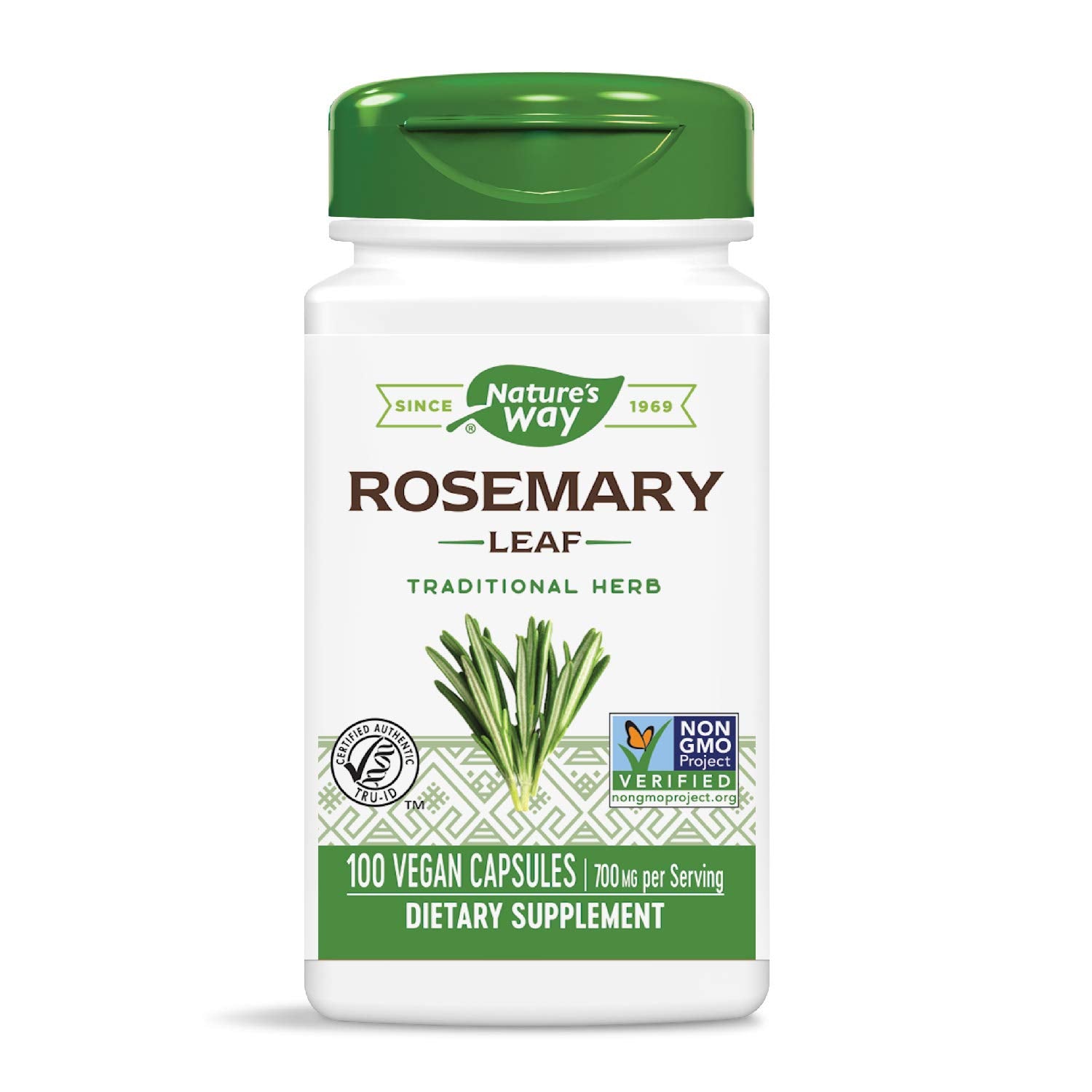 Nature's Way Premium Herbal Rosemary Leaf 350 mg Capsules 400 Count
