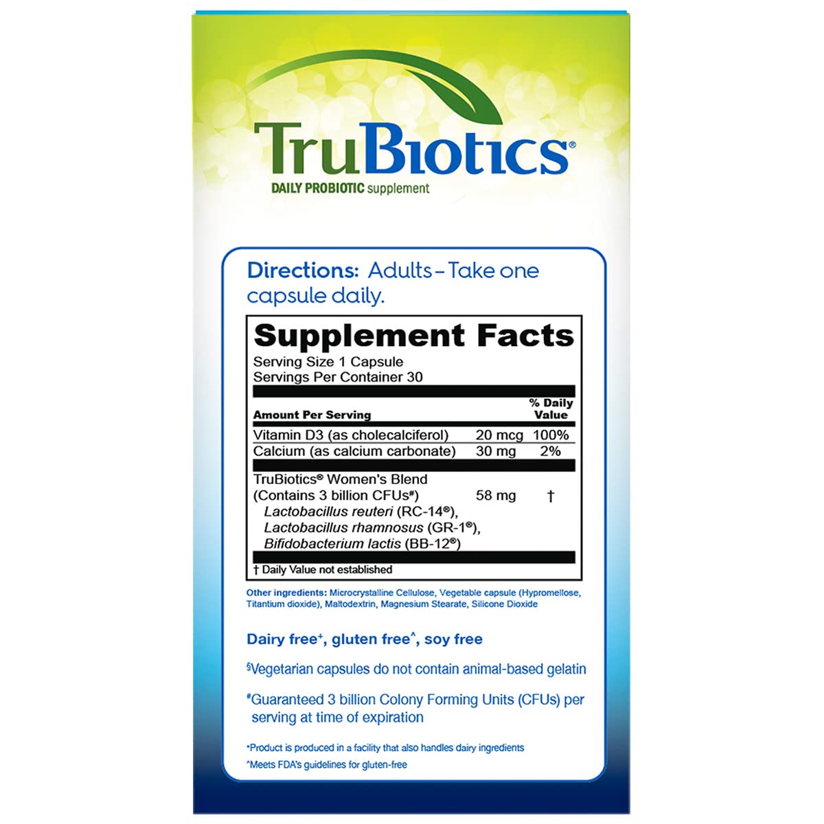 TruBiotics Probiotic for Women Capsule 30 Count