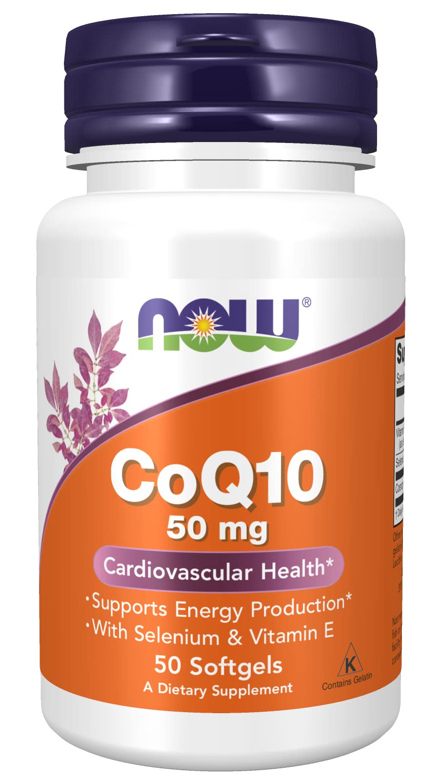 NOW Foods CoQ10 50mg Softgels, 50 Count